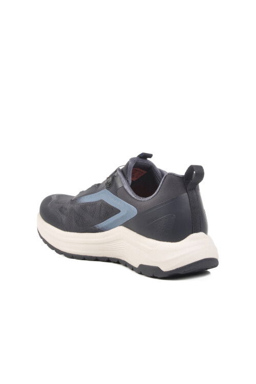 Navy Blue Line Laced Light Flexible Mens Sneakers 360918 M