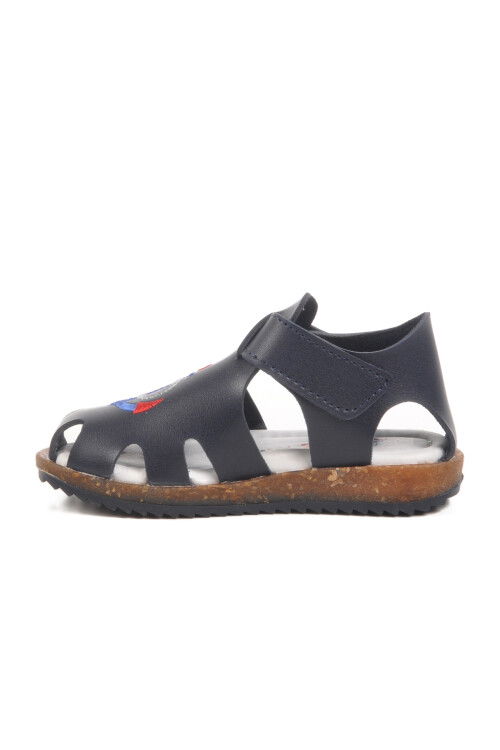 Navy Blue Velcro Lightweight Unisex Childrens Sandals 17372 B