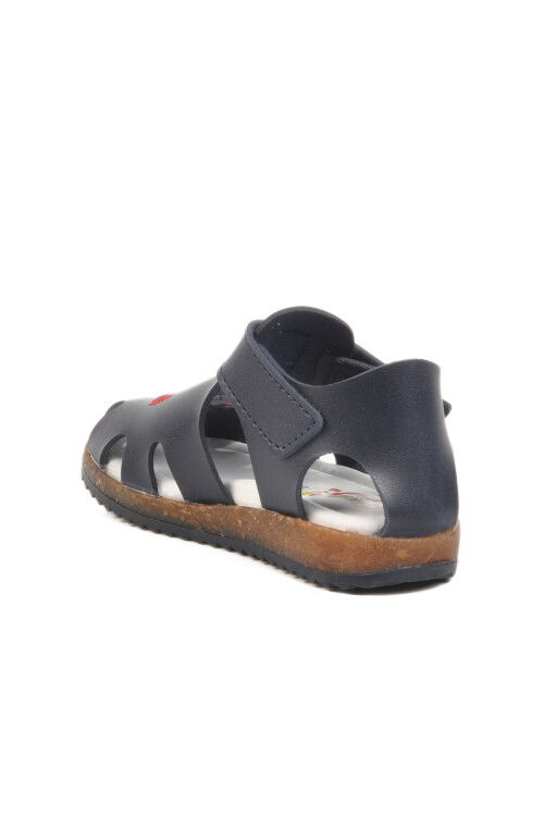 Navy Blue Velcro Lightweight Unisex Childrens Sandals 17372 B