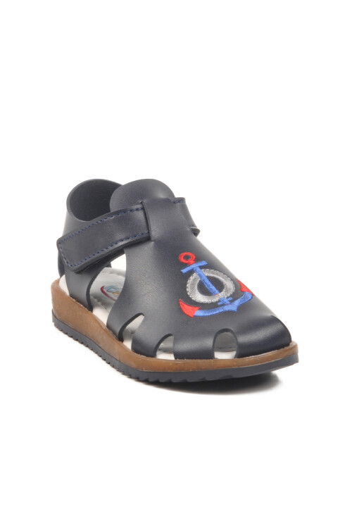 Navy Blue Velcro Lightweight Boys Sandals 17372 P