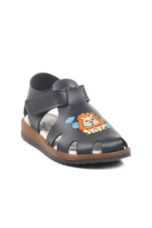 Lacivert Cırtlı Erkek Çocuk Sandalet 17373 P
