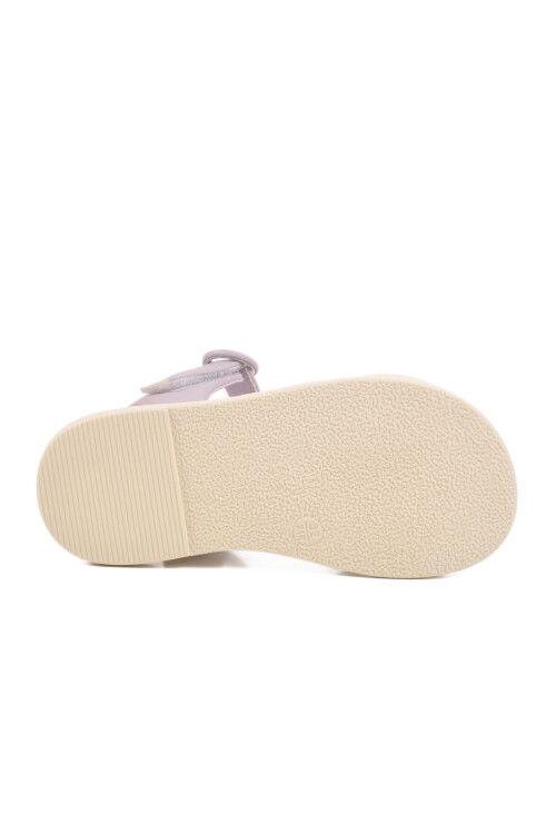 Lila Hafif Esnek Taşlı Kız Çocuk Sandalet 25Y600-5  F