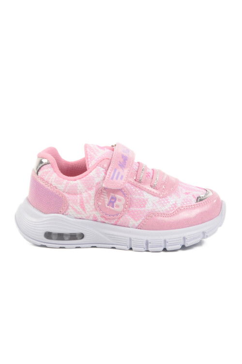 Pink Velcro Lighted Girls Sneakers 336126 B