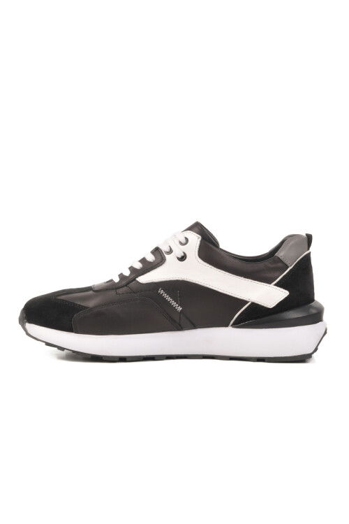 Black and White Genuine Leather Mens Casual Shoes 2Y1076-6285 M