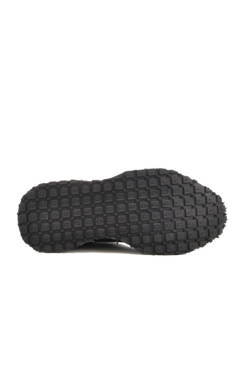 Black Genuine Leather Mens Sneakers 4Y2187-E2667 M