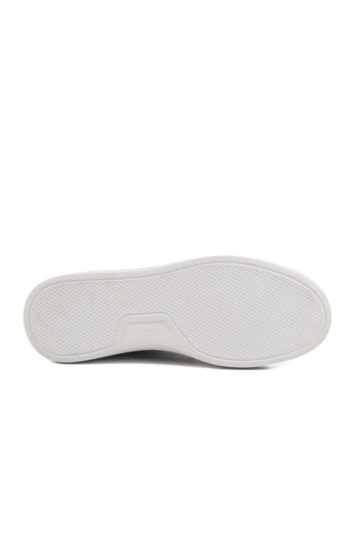 Black and White Genuine Leather Mens Sneaker Premium 412 M