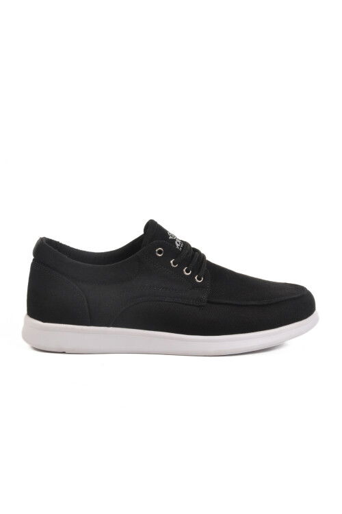Black White Linen Lightweight Mens Casual Shoes 023 M