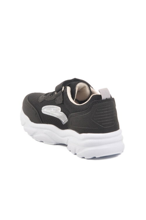 Black and White Velcro Boys Sports Shoes 520522 F