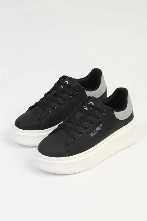 Black and White Womens Sneakers BNI-10232 Z