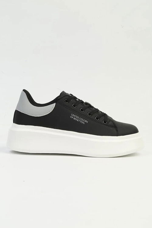 Black and White Womens Sneakers BNI-10232 Z