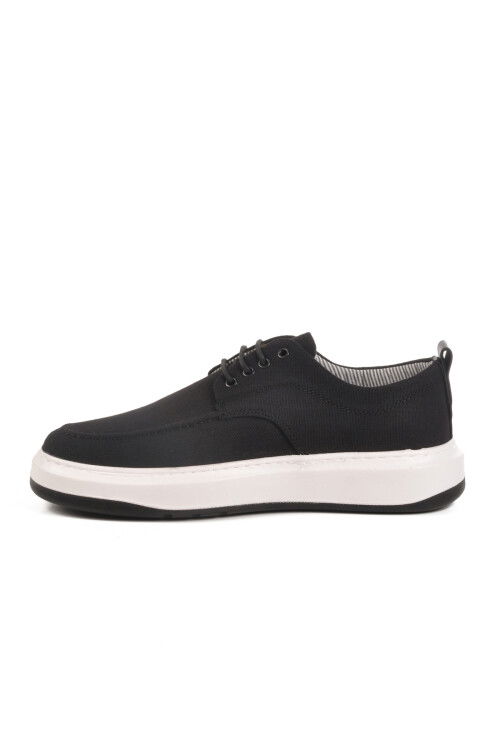 Black White Linen Lightweight Mens Casual Shoes 486 M