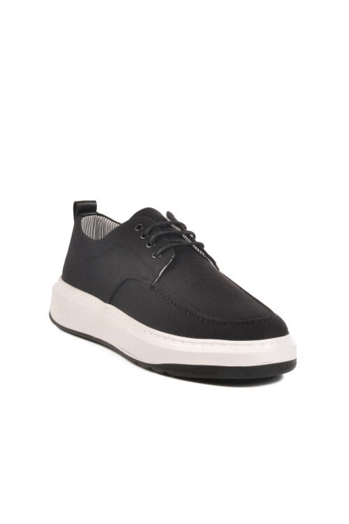 Black White Linen Lightweight Mens Casual Shoes 486 M