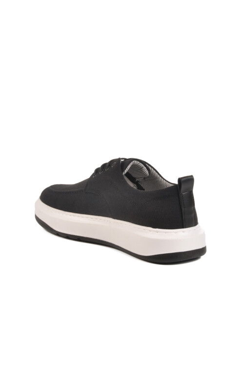 Black White Linen Lightweight Mens Casual Shoes 486 M