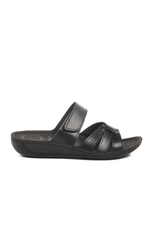 Black Velcro Anatomical Womens Slippers 16.058 Z