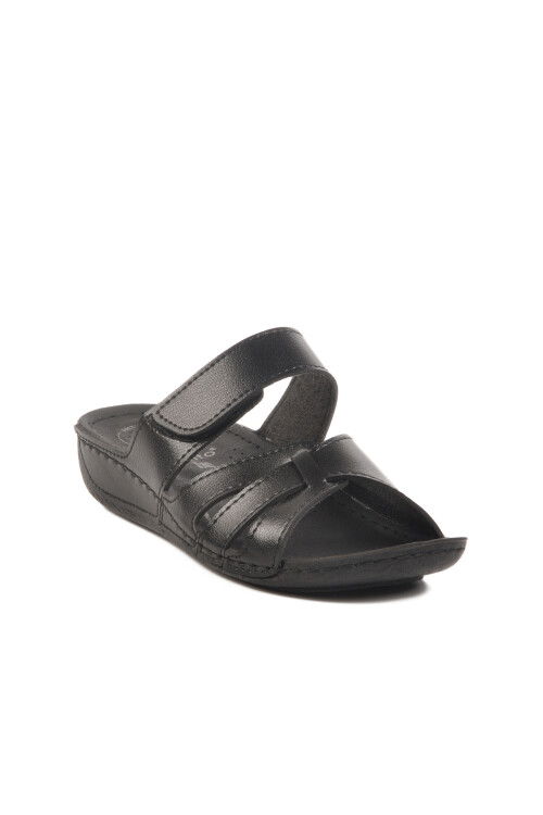 Black Velcro Anatomical Womens Slippers 16.058 Z