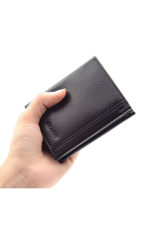 Siyah Hakiki Deri Erkek Cüzdan 1726