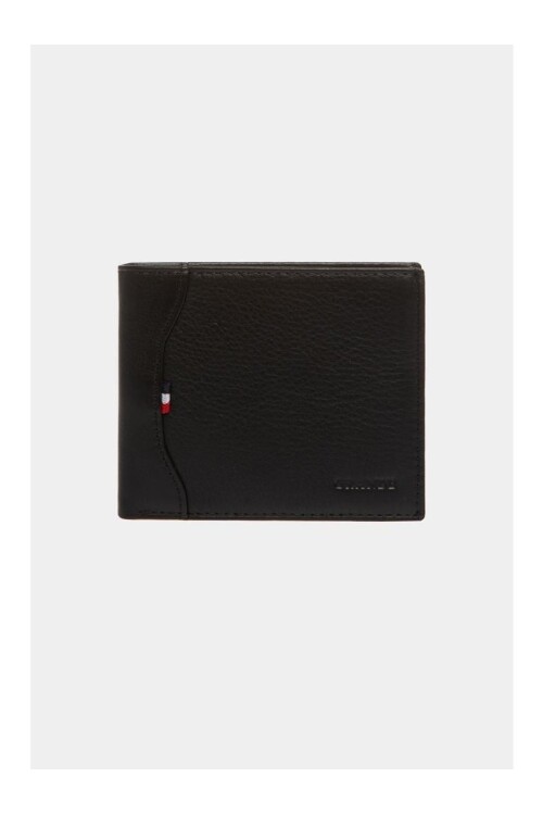 Black Genuine Leather Mens Wallet 1744