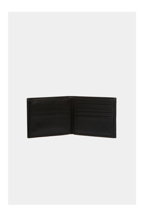 Black Genuine Leather Mens Wallet 1744