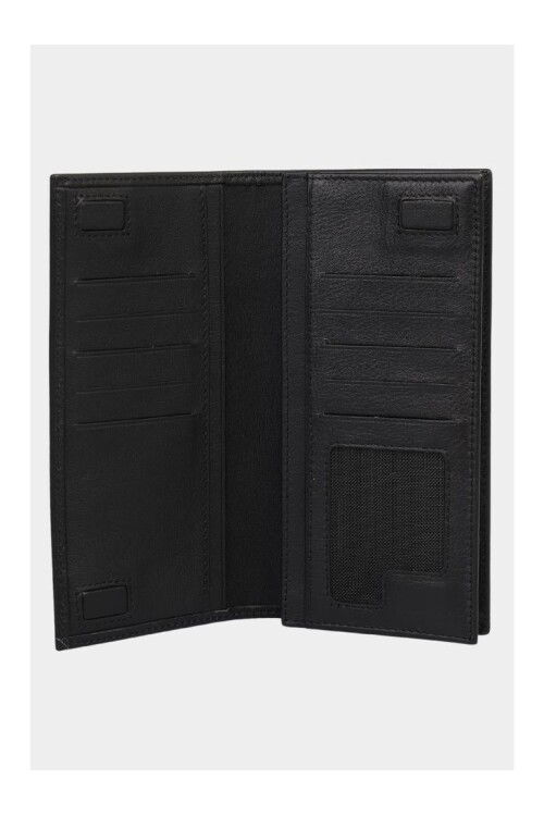 Black Genuine Leather Mens Wallet 1764