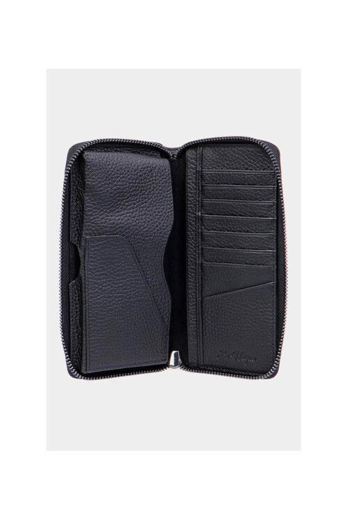 Black Genuine Leather Mens Wallet 1780