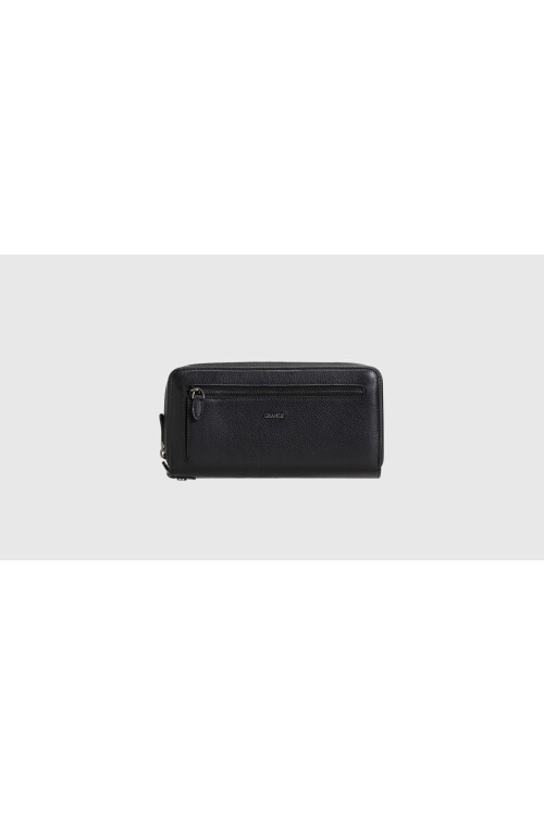 Black Genuine Leather Mens Clutch Bag 4274