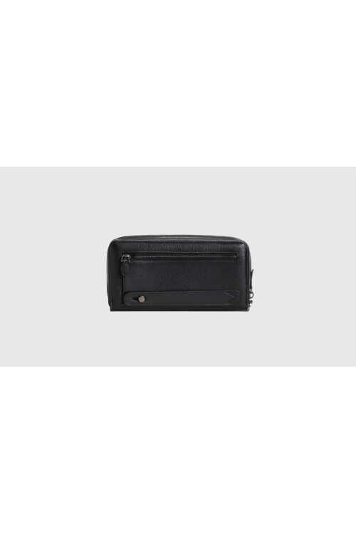 Black Genuine Leather Mens Clutch Bag 4274
