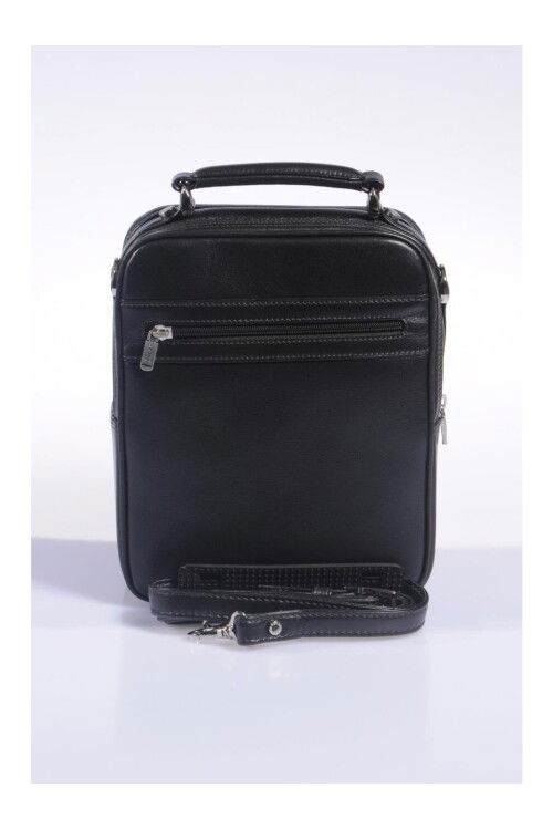 Black Genuine Leather Mens Clutch Bag 4586