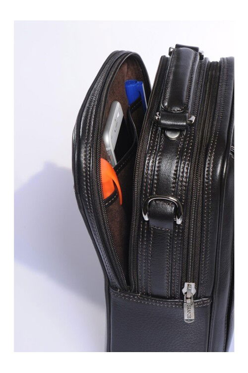 Black Genuine Leather Mens Clutch Bag 4586