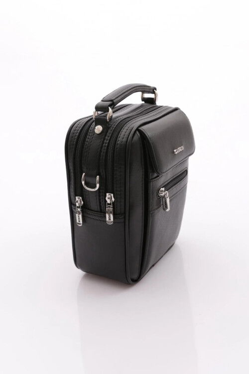 Siyah Hakiki Deri Erkek Portföy El Çantası 4587