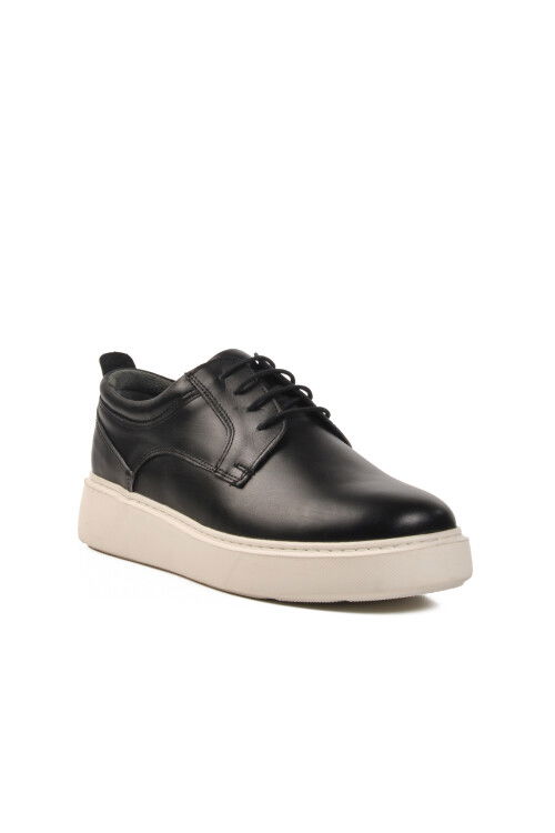 Black Genuine Leather Mens Casual Shoes A-40 M
