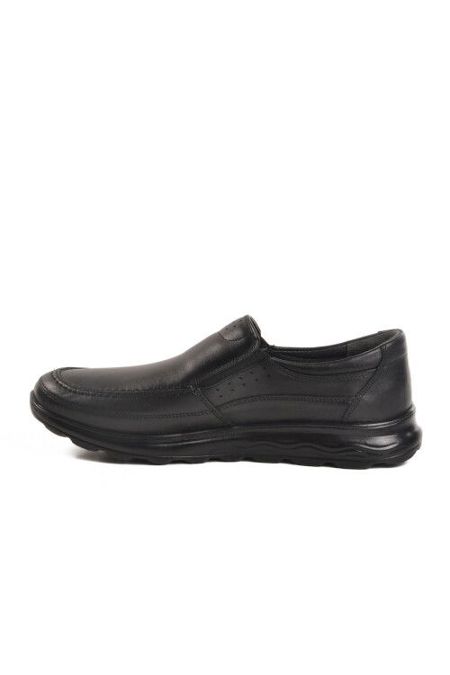 Black Genuine Leather Mens Casual Shoes A-261 M