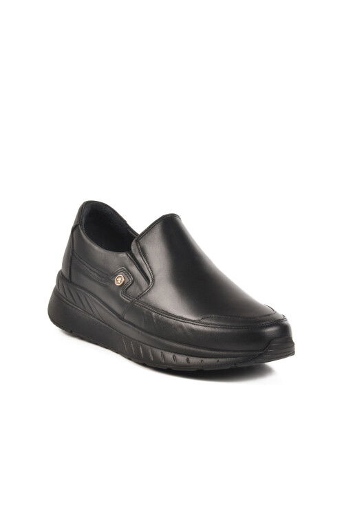 Black Genuine Leather Mens Casual Shoes C410 M