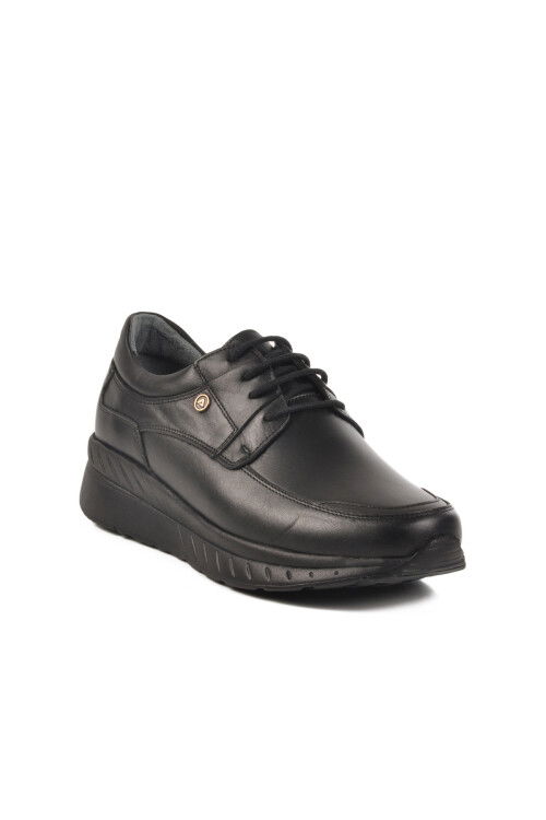 Black Genuine Leather Mens Casual Shoes C411 M