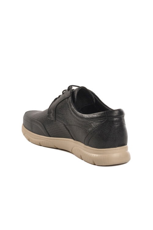 Black Genuine Leather Mens Casual Shoes D2302 M