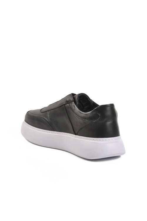 Black Genuine Leather Mens Casual Shoes E-595 M