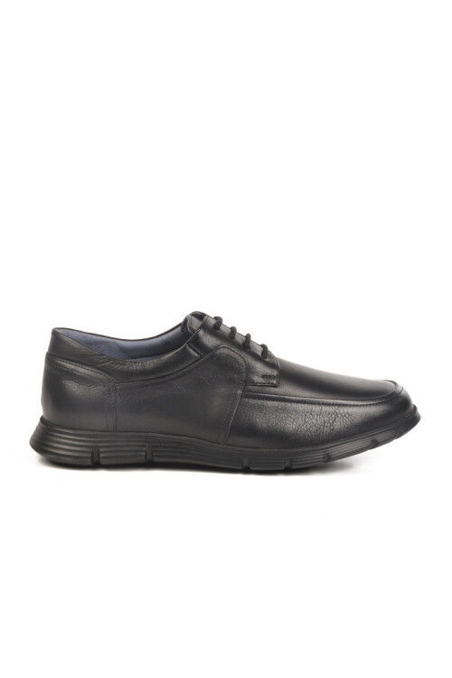 Black Genuine Leather Mens Casual Shoes 667 M