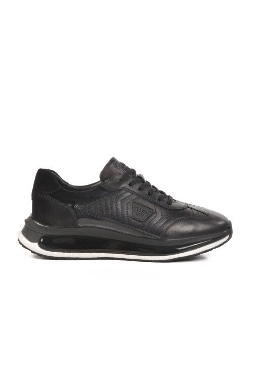 Black Genuine Leather Mens Sneaker Erroo 2614 M