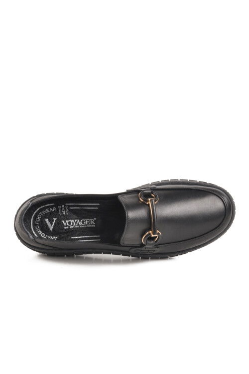 Black Genuine Leather Anatomic Womens Casual Shoes Z078 Z