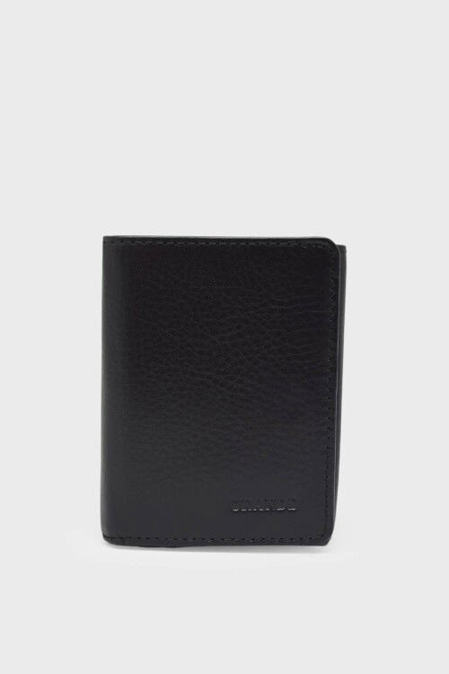 Siyah Hakiki Deri Mıknatıslı Erkek Cüzdan 1414