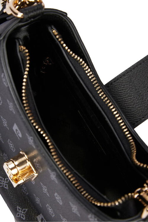 حقيبة يد وحقيبة كتف نسائية سوداء 05PC25Y10305-MN