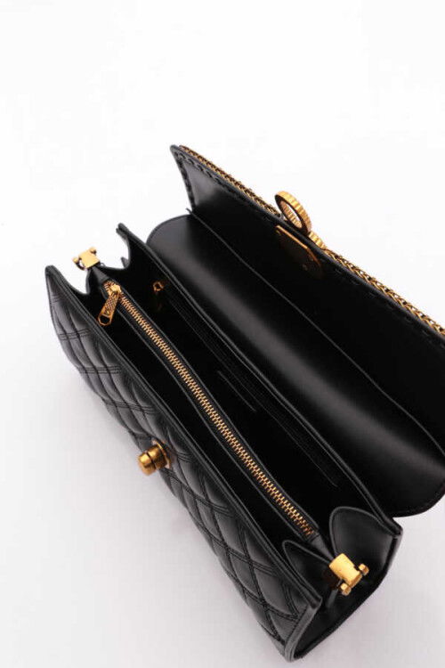 Black Womens Handbag and Shoulder Bag 25YG343