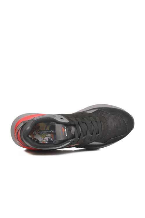 Black Red Mesh Memory Foam Mens Sneakers Milano M