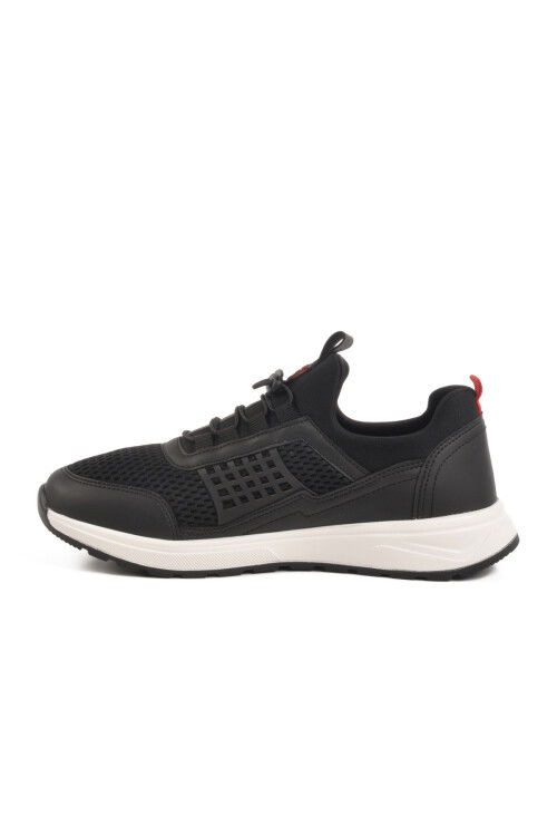 Black Red Mesh Lightweight Flexible Mens Sneakers M