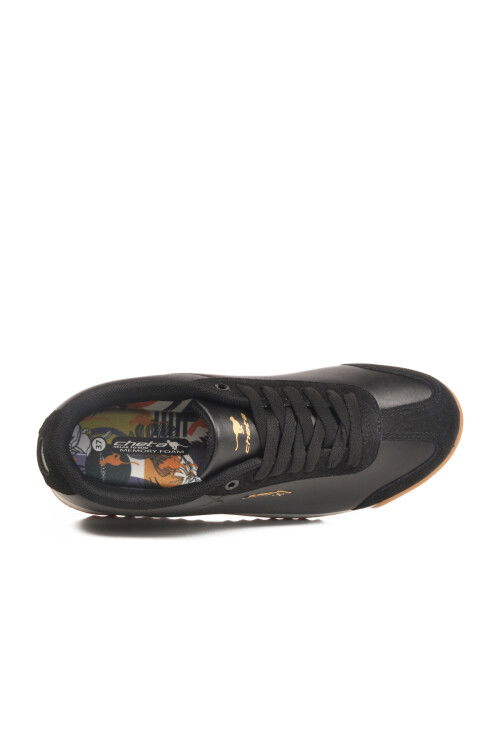 Black Crepe Memory Foam Unisex Sneakers Peru G