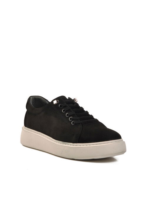 Black Nubuck Genuine Leather Mens Casual Shoes A-55 M