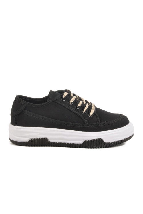 Black Linen Womens Sneakers Lady 528 Z