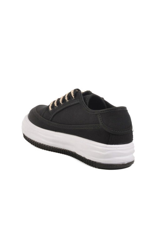 Black Linen Womens Sneakers Lady 528 Z