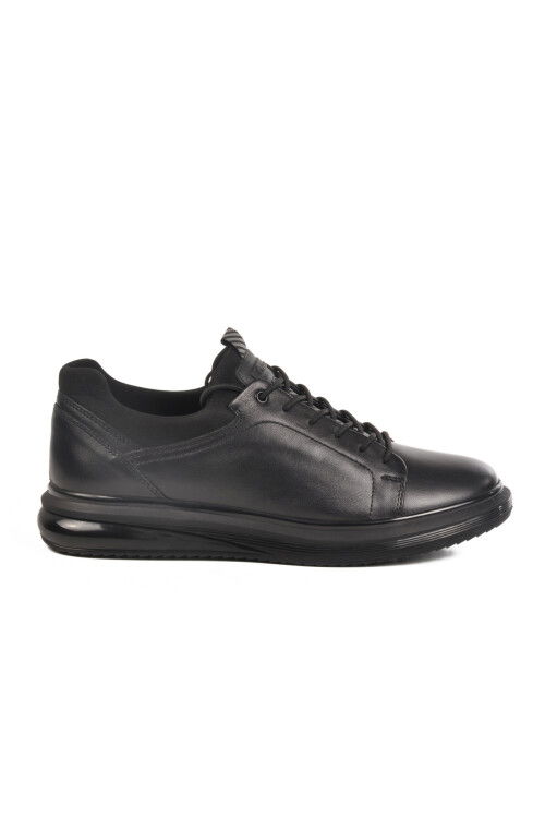 Black Genuine Leather Anatomic Mens Casual Shoes 152-19596 M