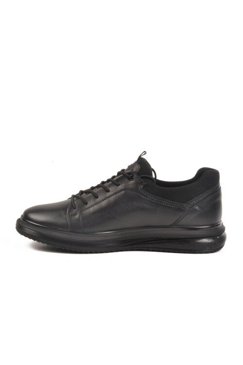 Black Genuine Leather Anatomic Mens Casual Shoes 152-19596 M