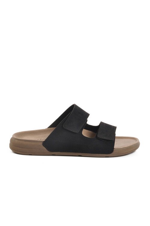 Black Velcro Anatomic Mens Slippers 115.002 M